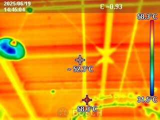 A.施工前→屋根内部温度